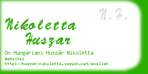 nikoletta huszar business card