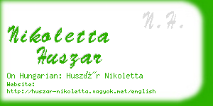 nikoletta huszar business card